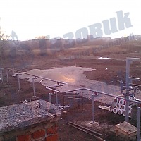 Общий вид установки по сжиганию биогаза на этапе монтажа